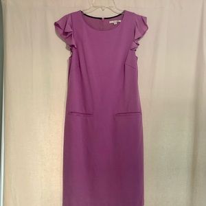 Boden ruffle sleeve dress! Pockets!